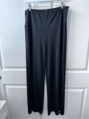 Arolina XL Black Wide-Leg Palazzo High-Rise Pull-On Pants